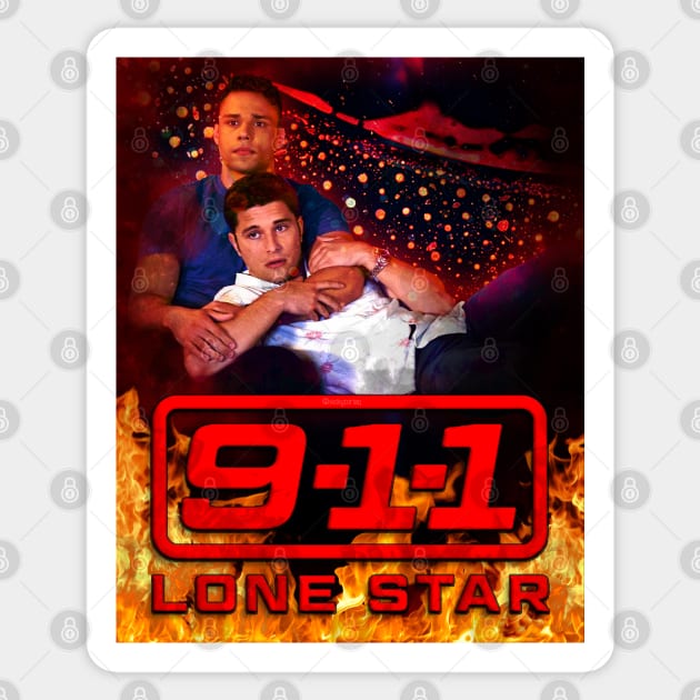 9-1-1: Lone Star - Tarlos - TK Strand & Carlos Reyes Sticker by vickytoriaq